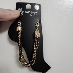 Lily Morgan Gold and Black Beaded Bracelet